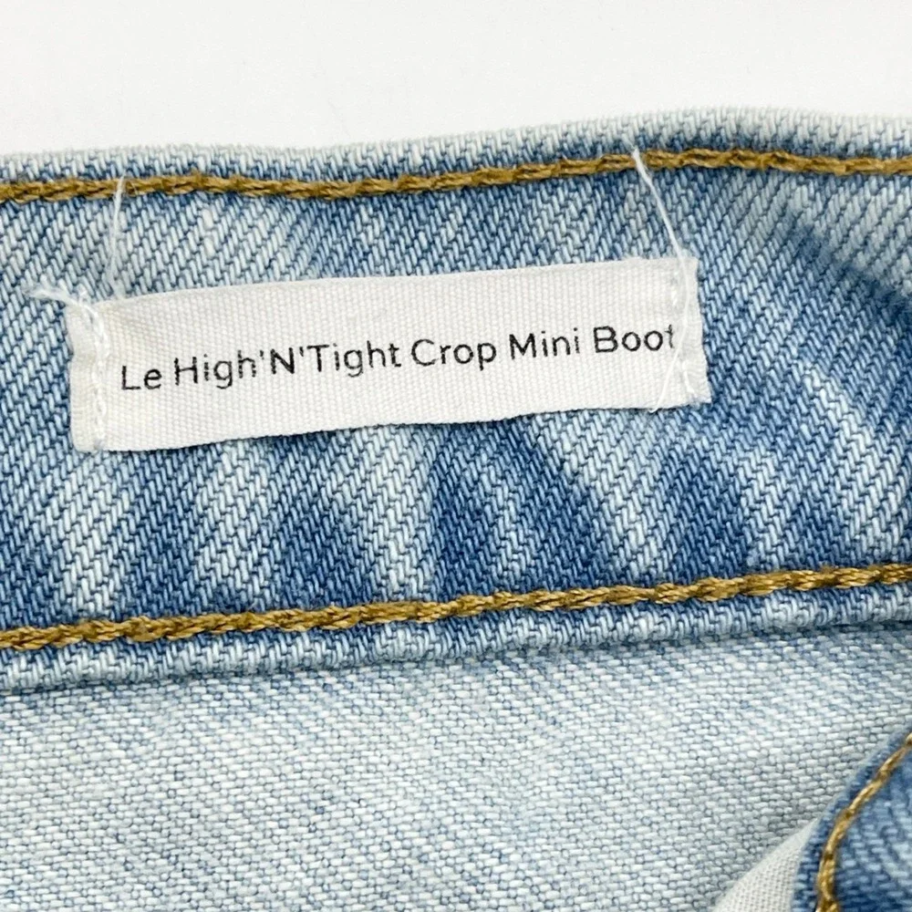 FRAME Le High N Tight Crop Mini Boot Jeans Womens 28 Distressed Grunge Indie